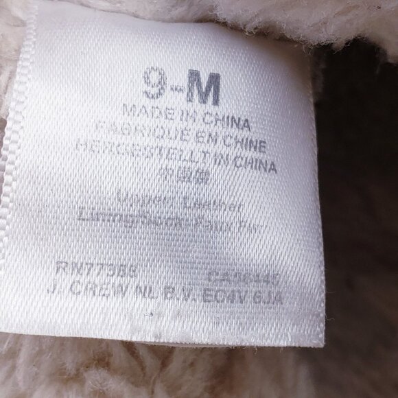 J. Crew Leather Shearling Lug Sole Nordic Ankle Hiker Boot Soft YellowCol Size 9 - Picture 9 of 10